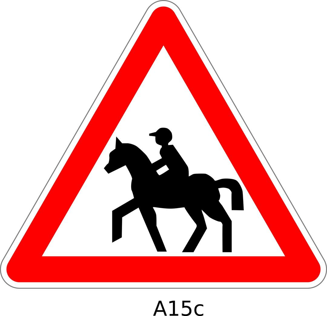 Warning Horse Riding Sign png transparent