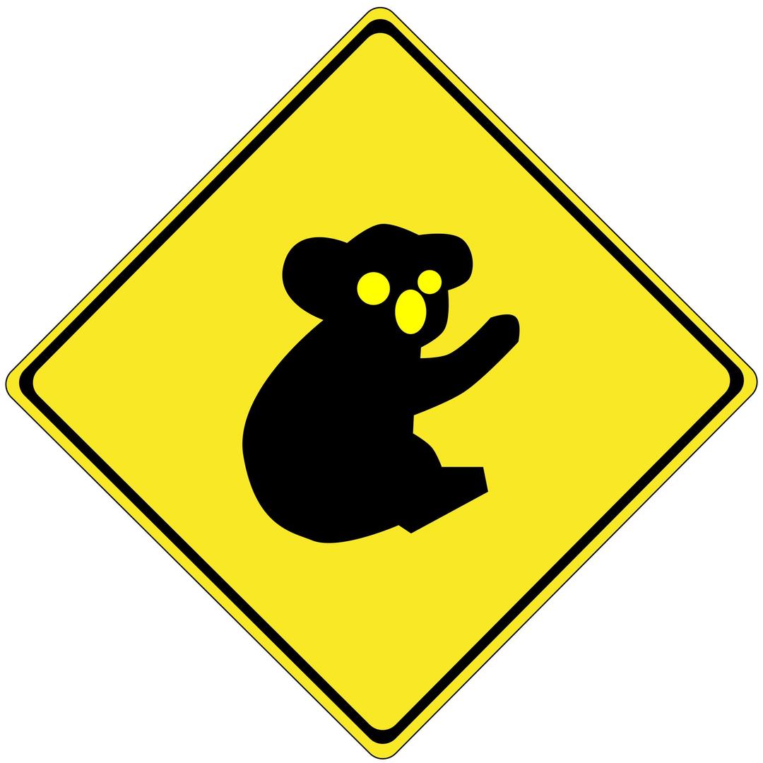 Warning koalas ahead png transparent