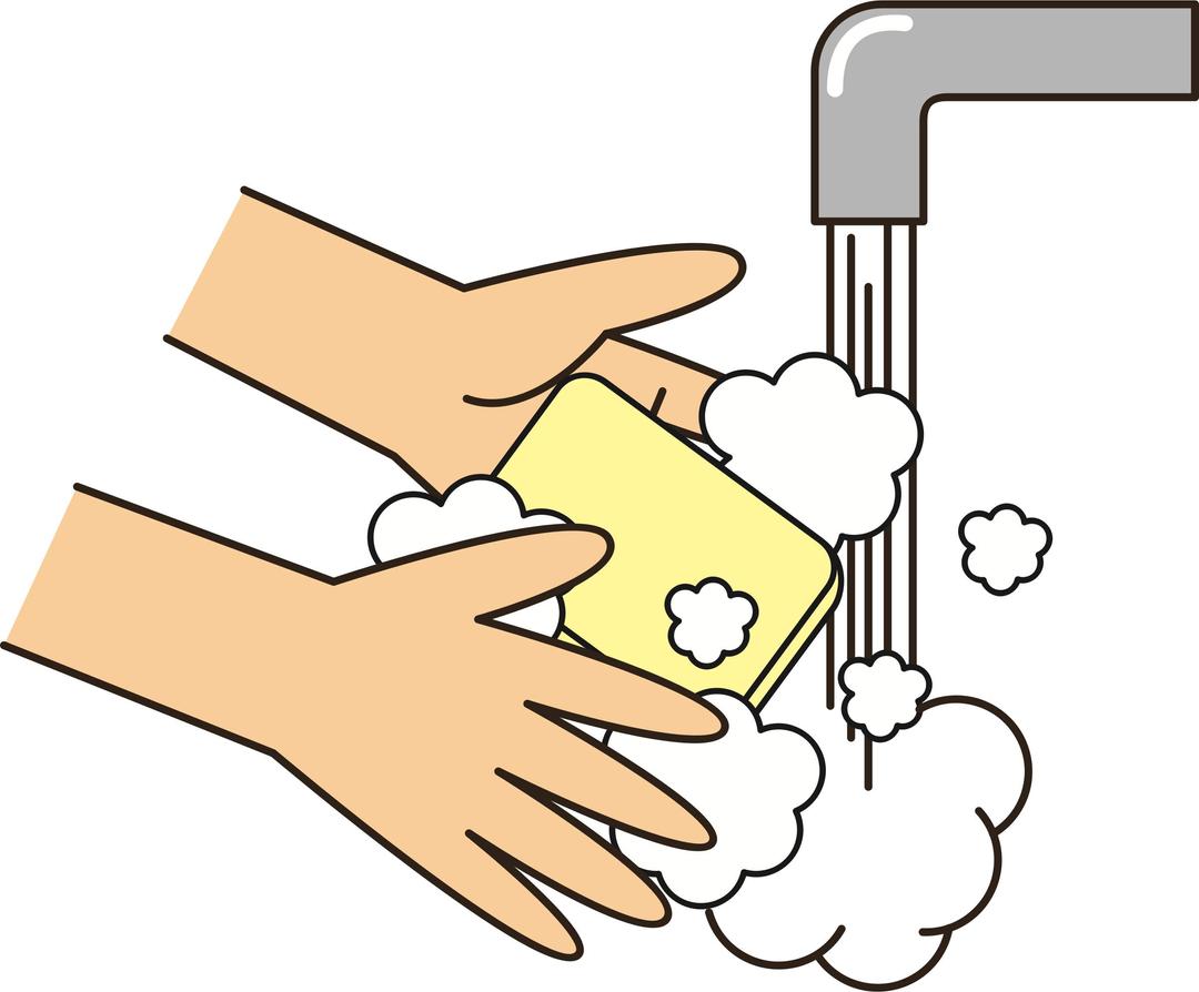 Wash your hands with soap png transparent