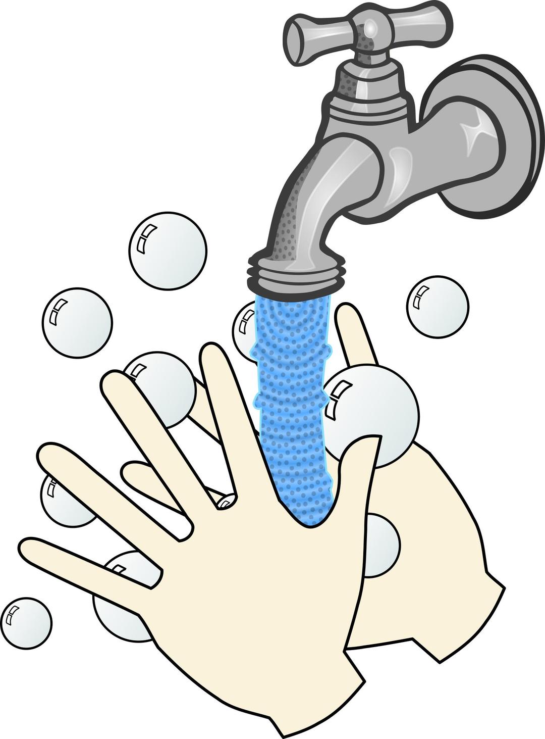 washing hands with soap and running water png transparent