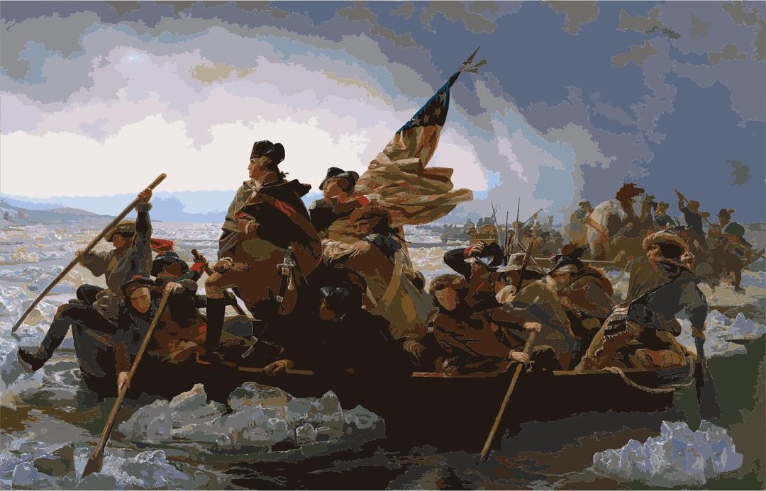 Washington Crossing the Delaware by Emanuel Leutze, MMA-NYC, 1851 png transparent