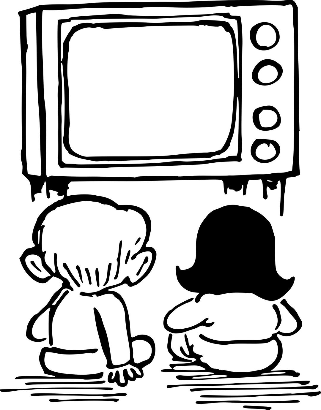 Watching TV png transparent