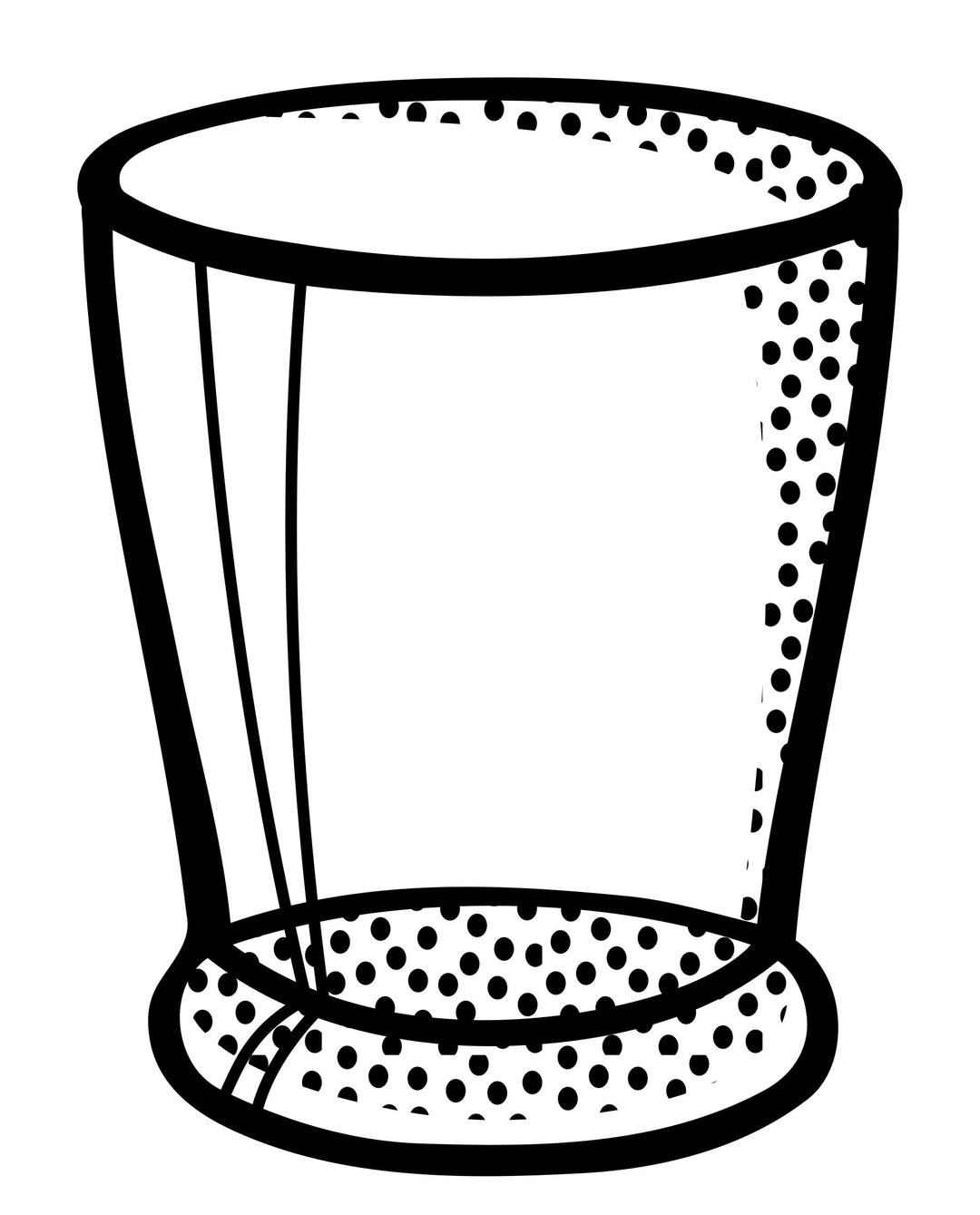 water glass - lineart png transparent