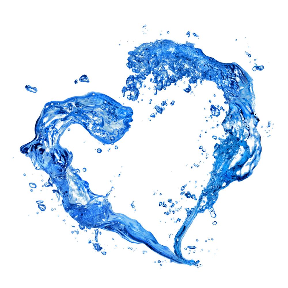 Water Heart png transparent