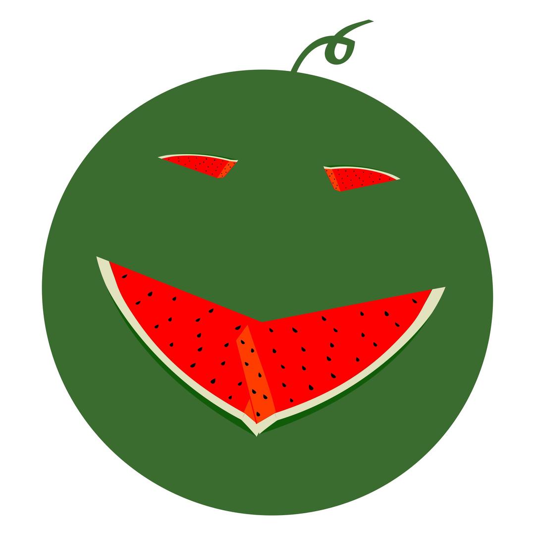 watermelon-face png transparent