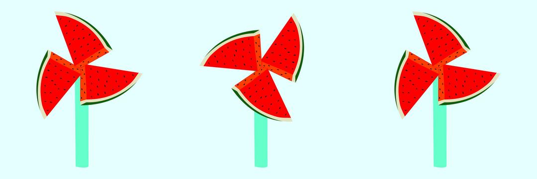 Watermelon-pinwheel-css-spritesheet png transparent