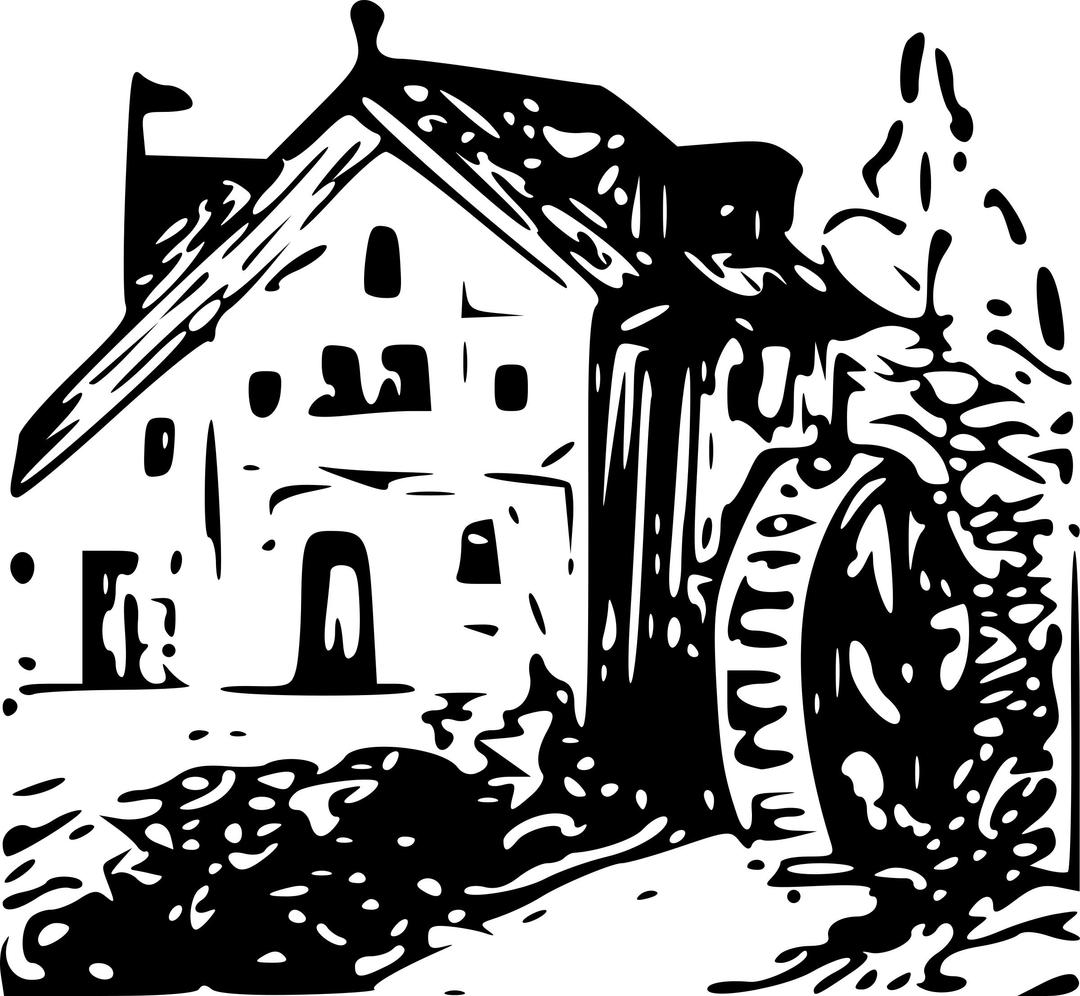 Watermill png transparent
