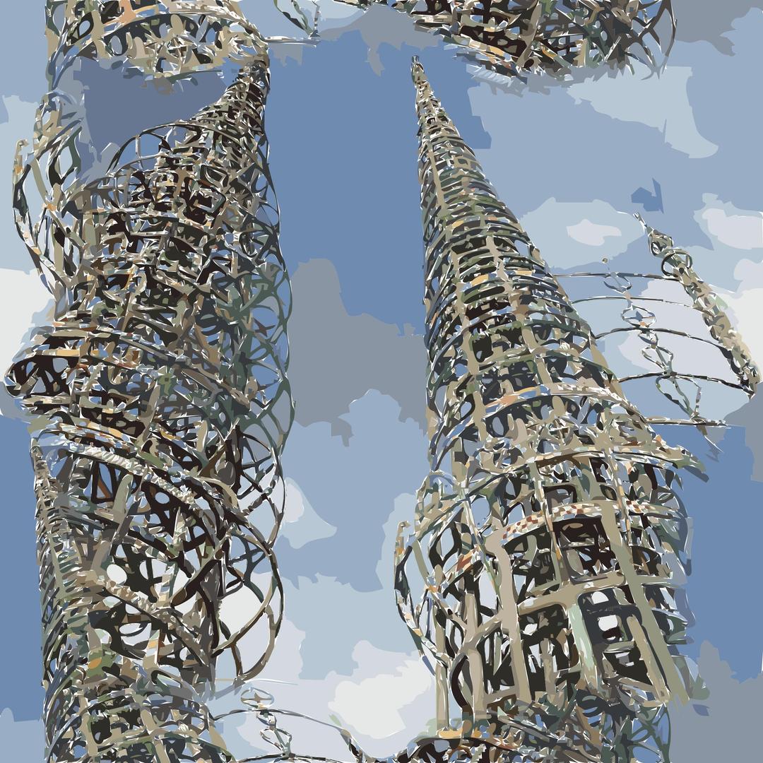 watts towers png transparent