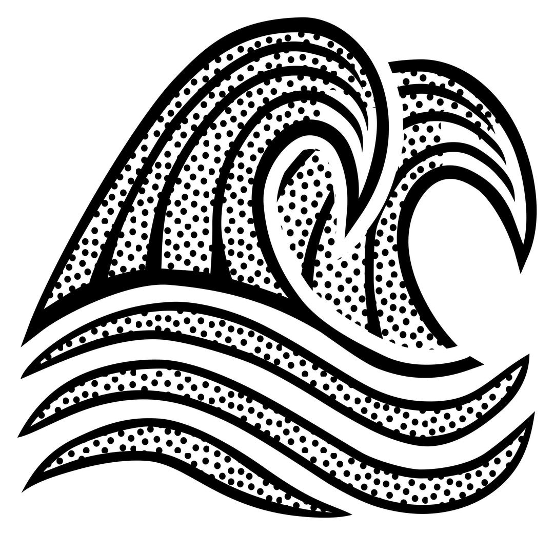 waves - lineart png transparent