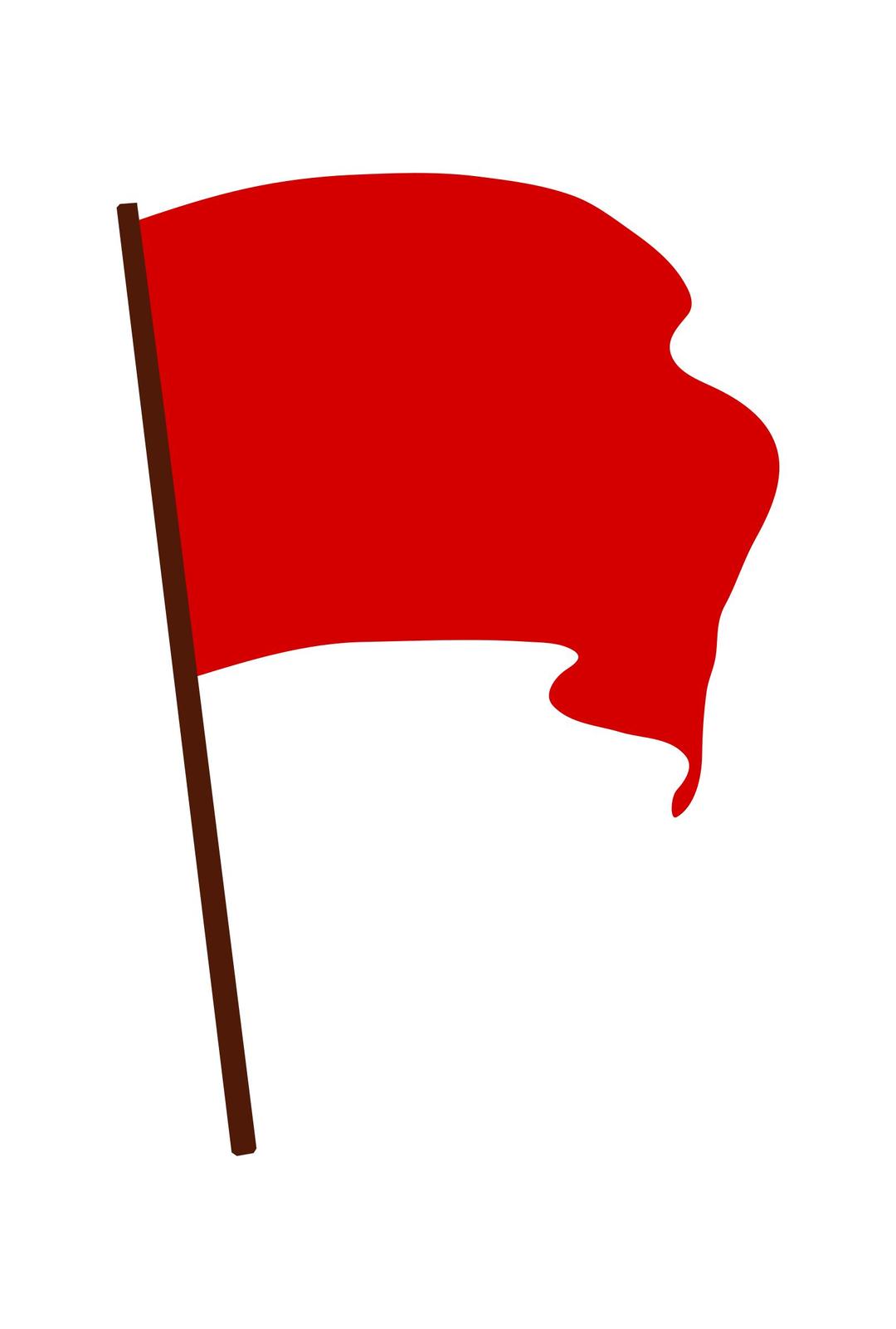 Waving Red Flag png transparent