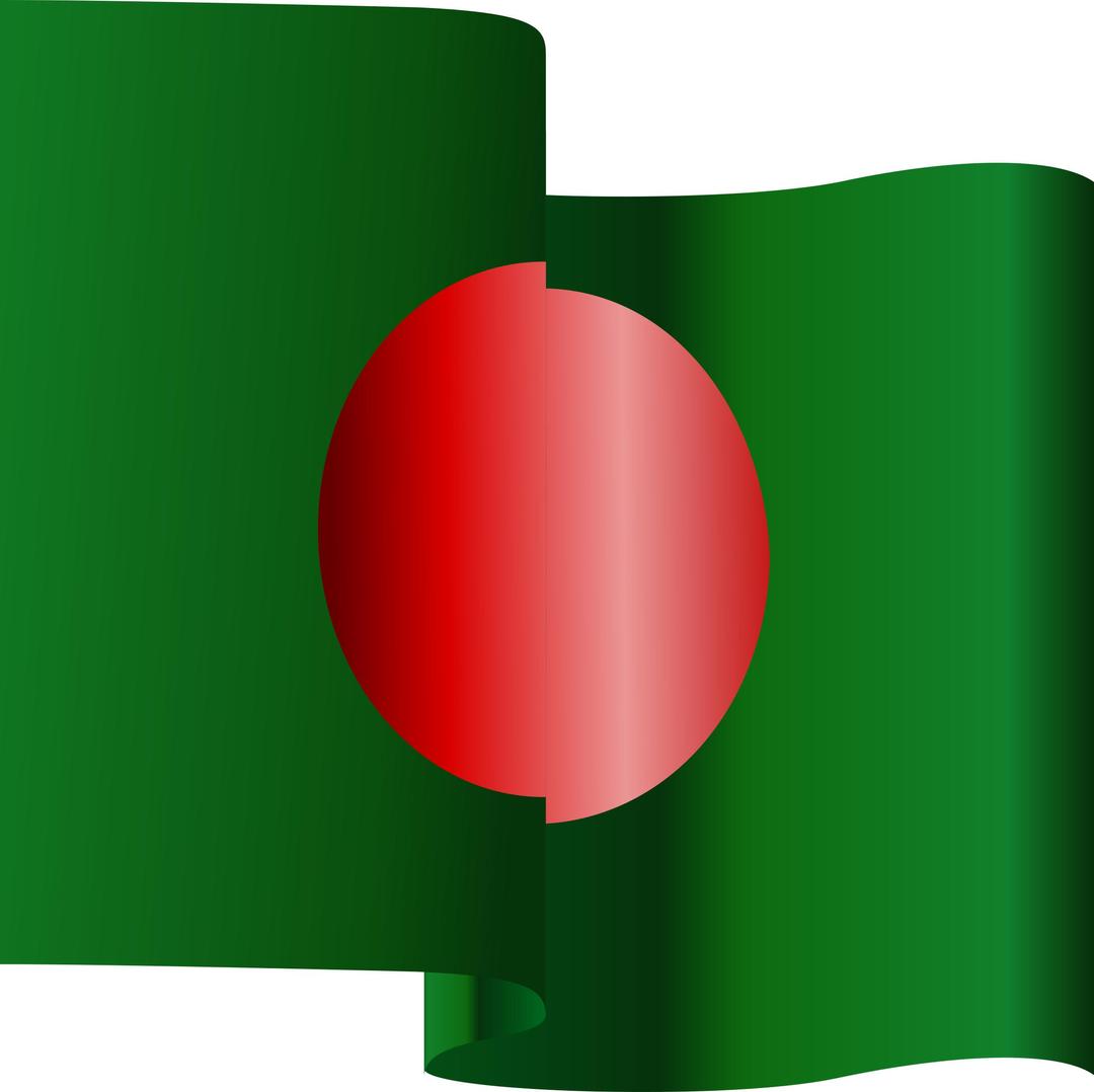 Wavy Bangladesh Flag  png transparent