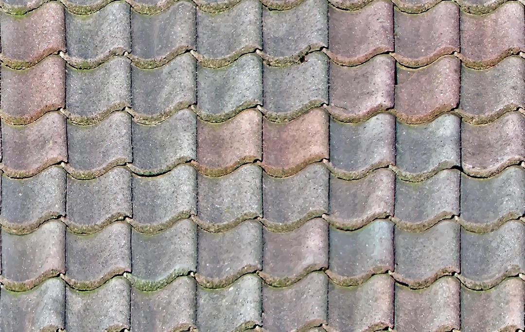 Wavy roof tiles png transparent