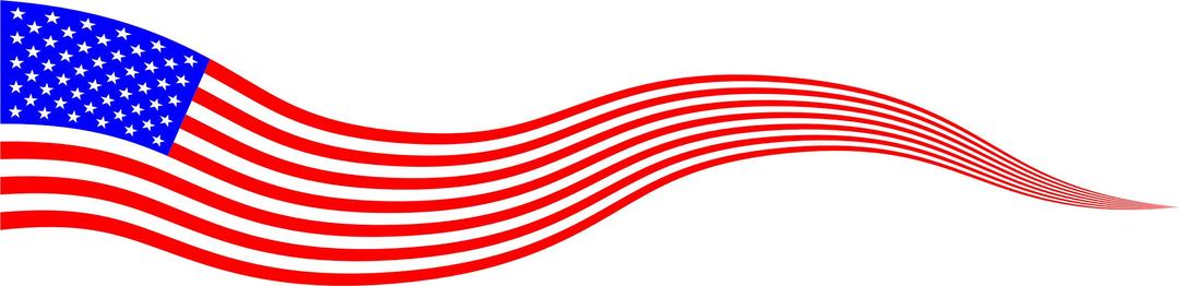 Wavy USA Flag Banner png transparent