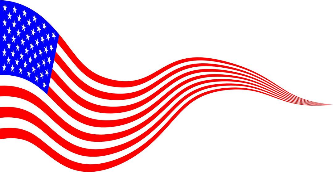 Wavy USA Flag Banner 2 png transparent