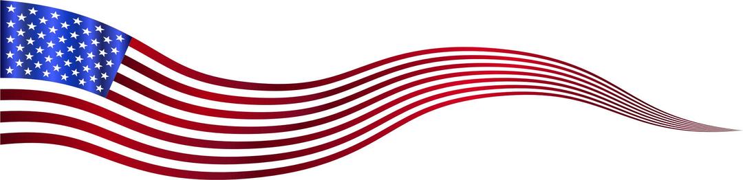 Wavy USA Flag Banner Variation 2 png transparent