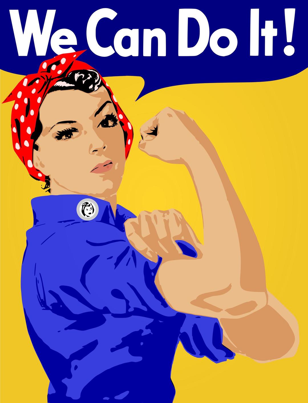 We Can Do It! Poster png transparent