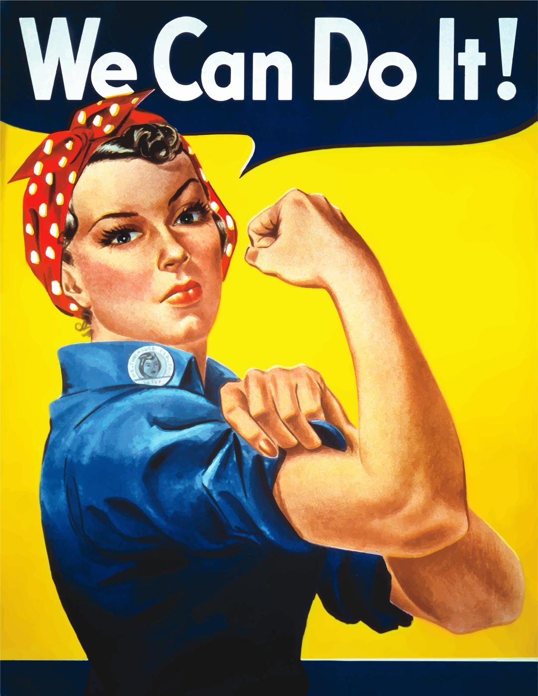 We Can Do It Rosie The Riveter Poster png transparent