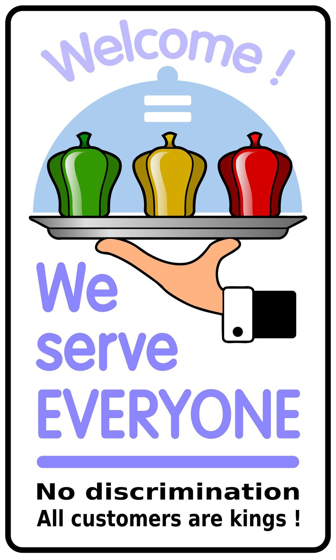 We Serve Everyone Sticker png transparent