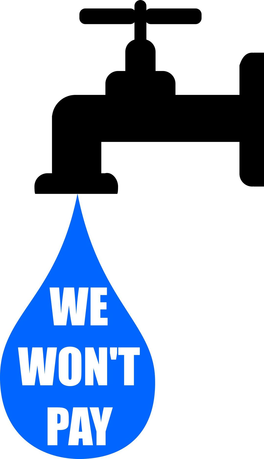 We won't pay the water tax png transparent