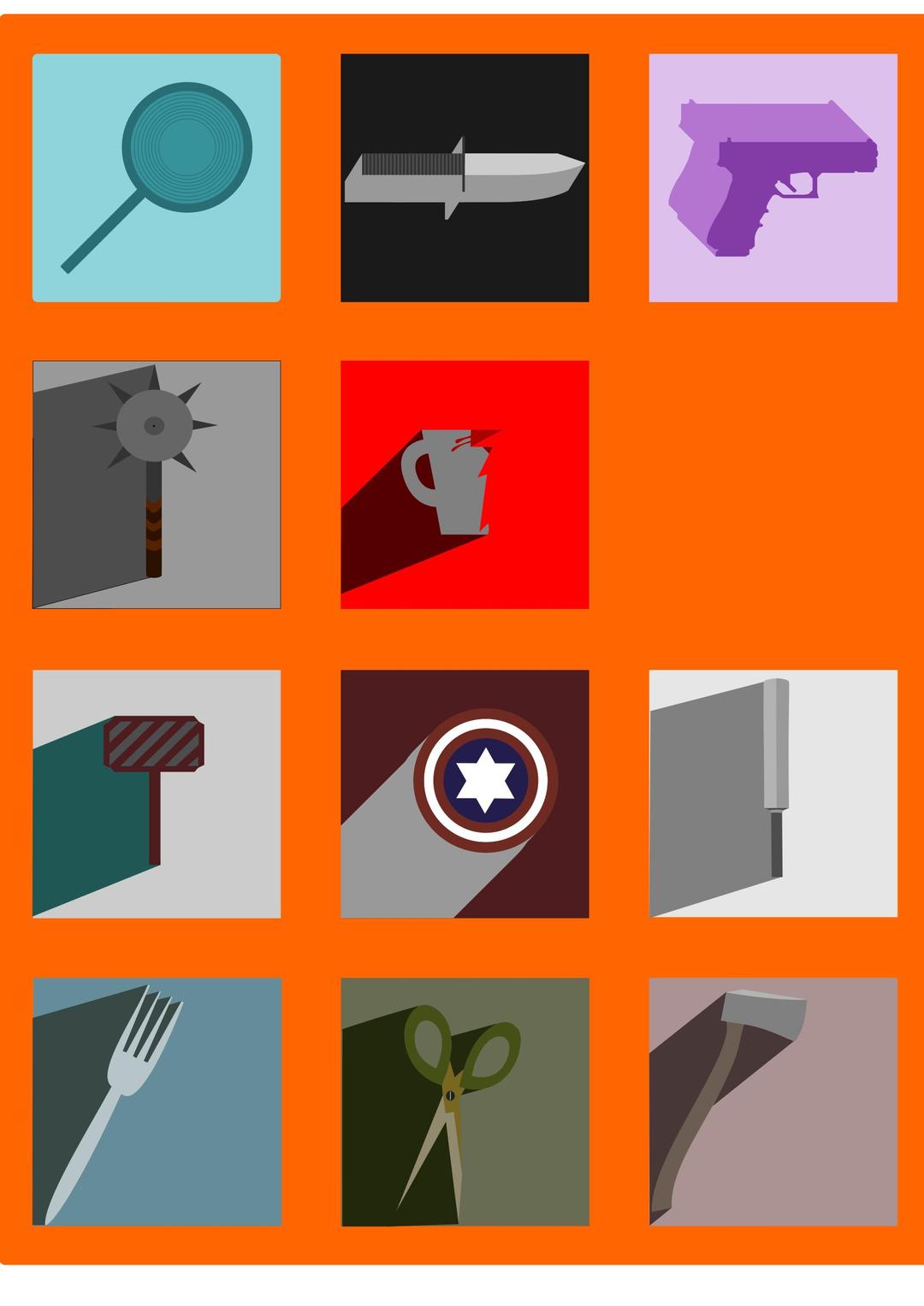 Weapons Long Shadow Icons png transparent
