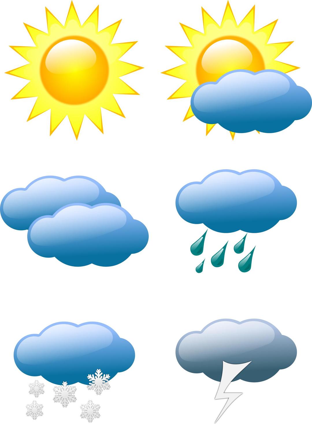 Weather symbols png transparent