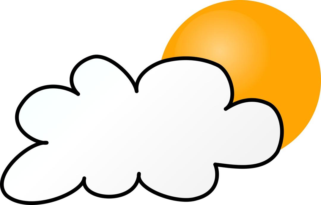 Weather Symbols: Cloudy Day simple png transparent