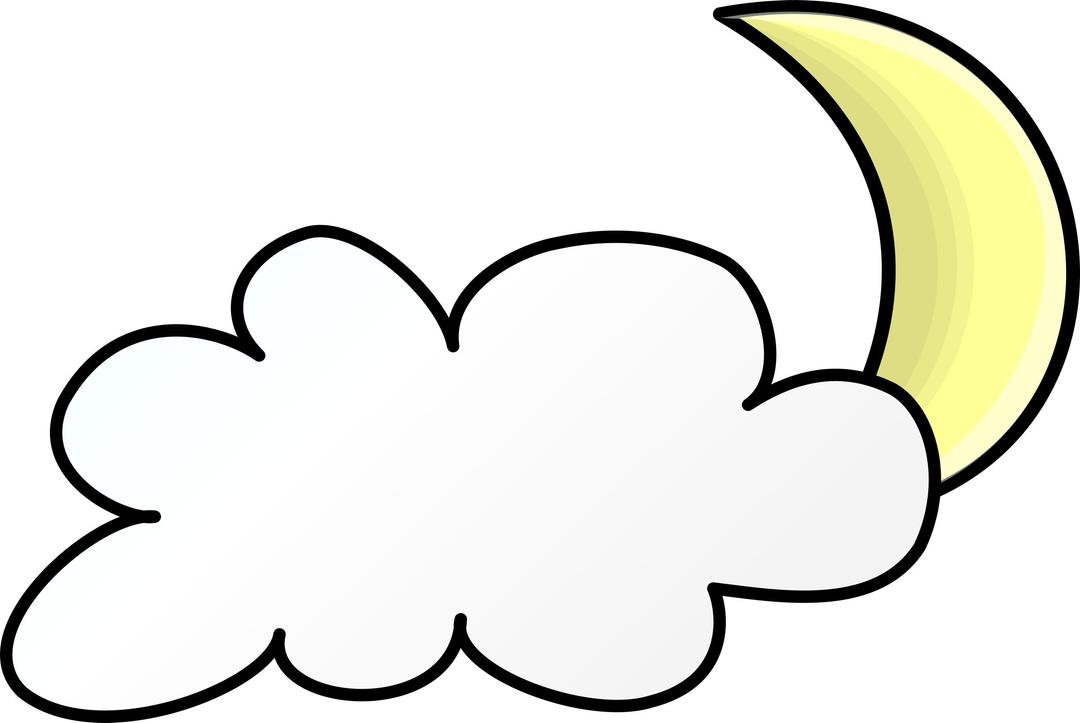 Weather Symbols: Cloudy Night png transparent