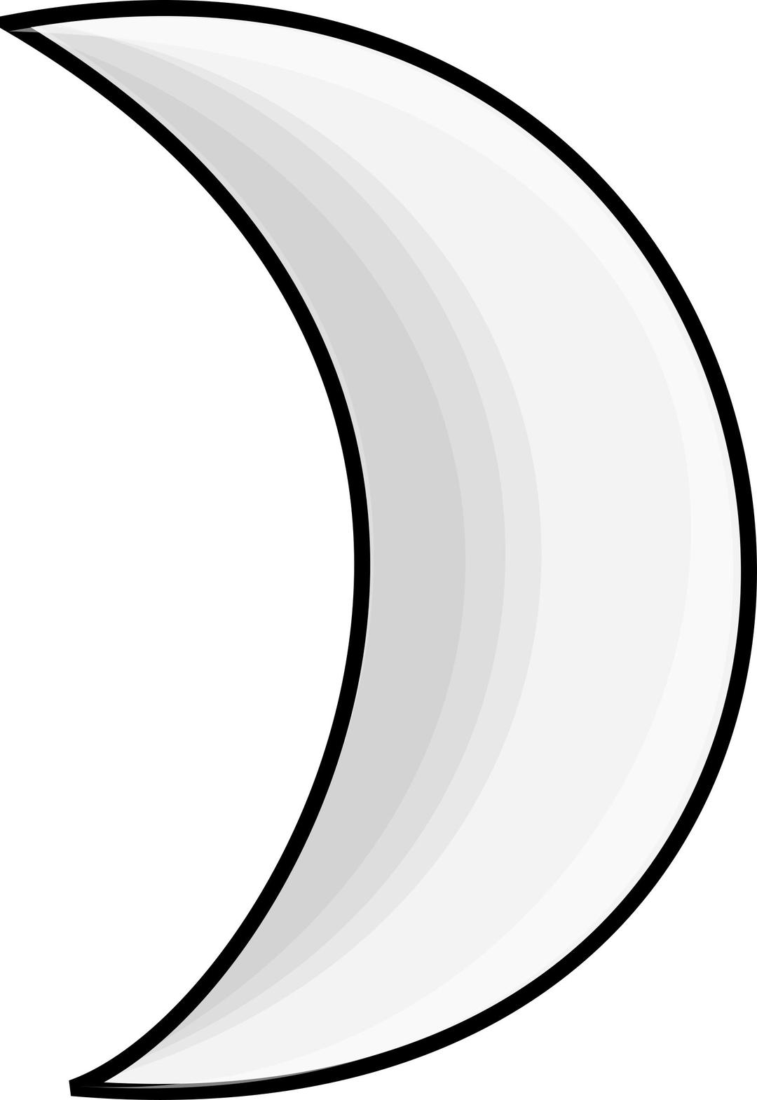 Weather Symbols: Moon (silver) png transparent