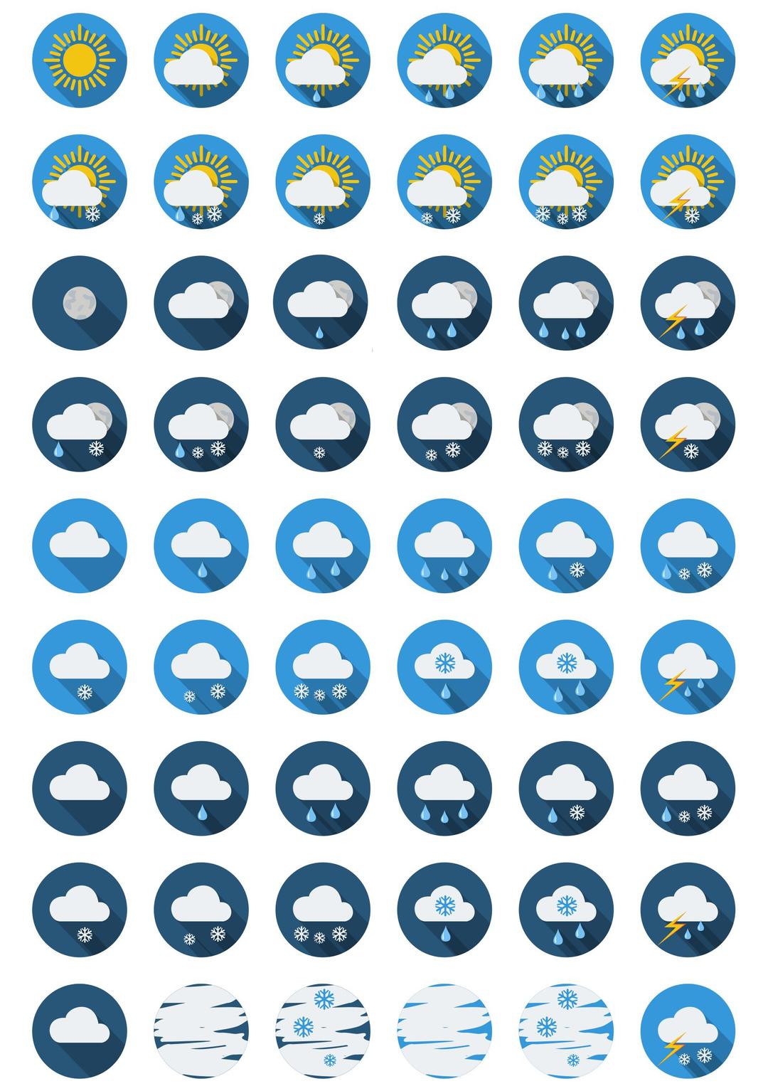 Weather-round-icons png transparent