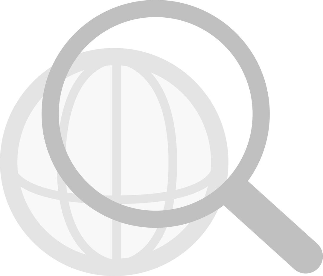 Web search (grayscale) png transparent