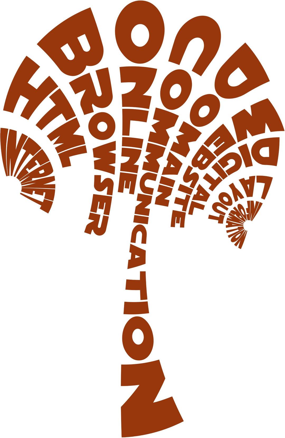 Web Tree Typography png transparent