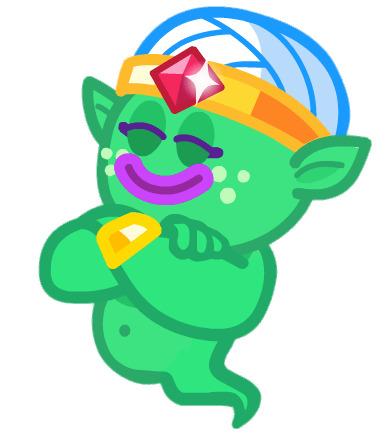 Weeny the Teeny Genie Eyes Closed png transparent