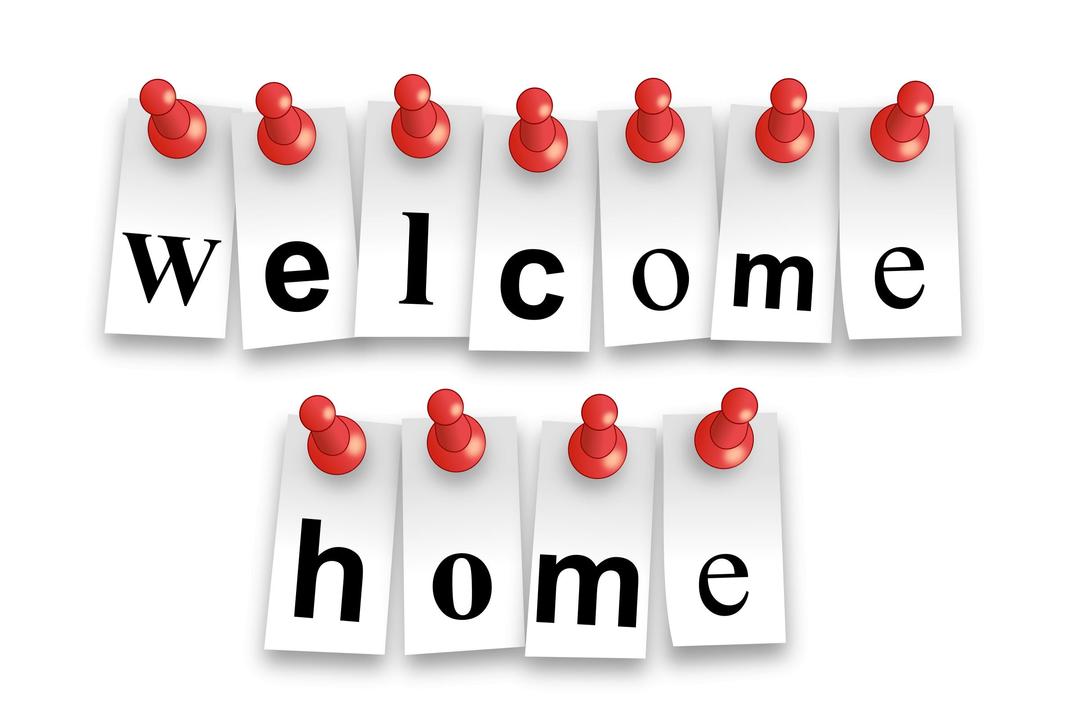 Welcome Home Notes png transparent