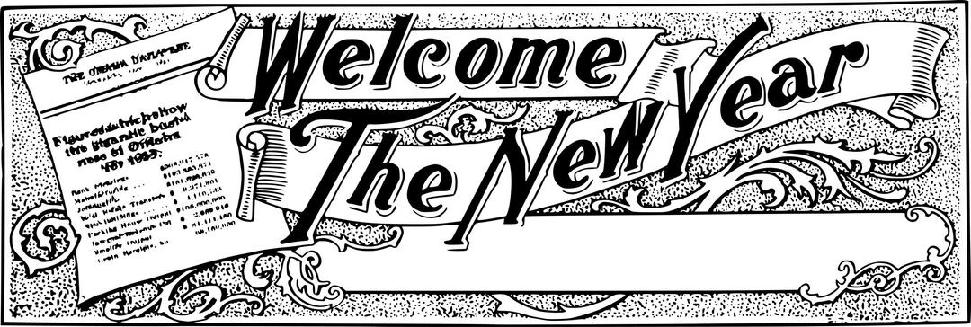Welcome the New Year png transparent