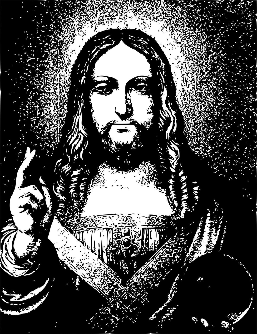 Wenceslas Hollar Jesus after Leonardo png transparent