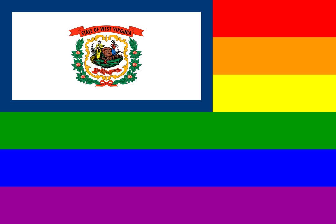 West Virginia Rainbow Flag png transparent