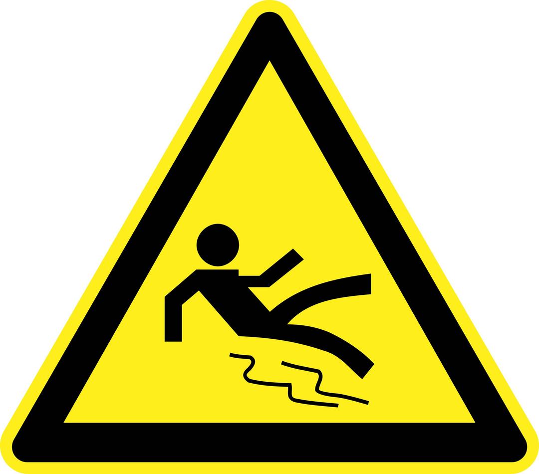Wet and Slippery Warning Sign png transparent