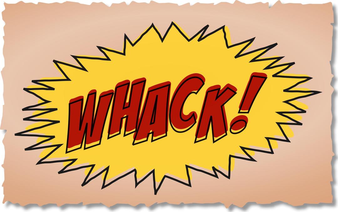 Whack comic book sound effect png transparent
