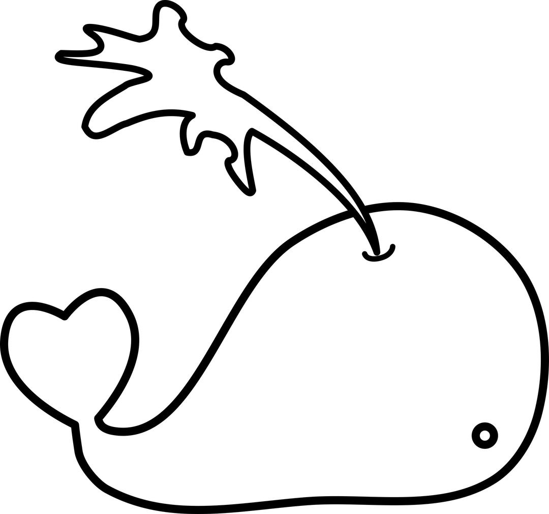Whale love png transparent