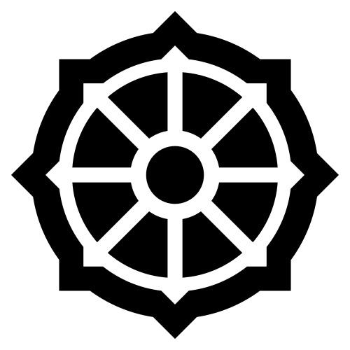Wheel Of Dharma Bw png transparent