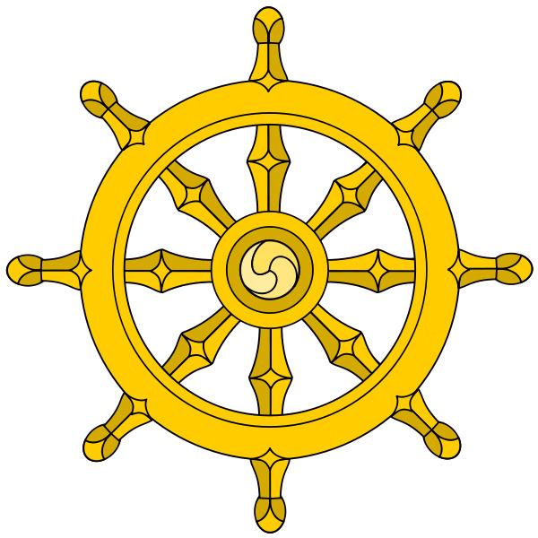 Wheel Of Dharma Yellow png transparent