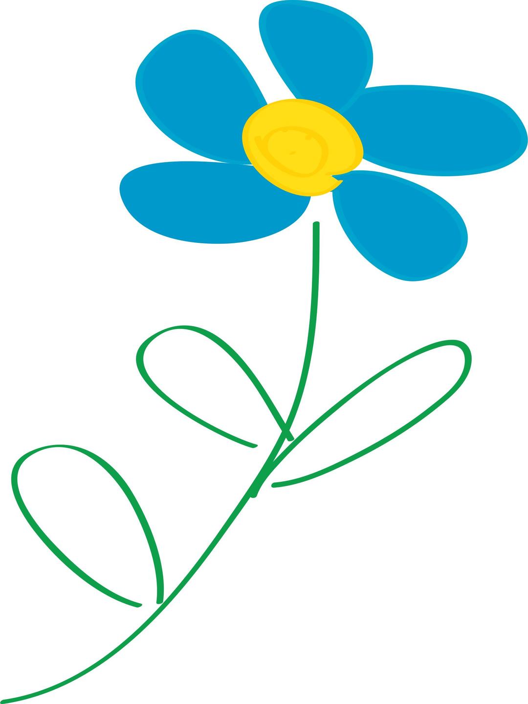 Whimsical Blue Flower png transparent