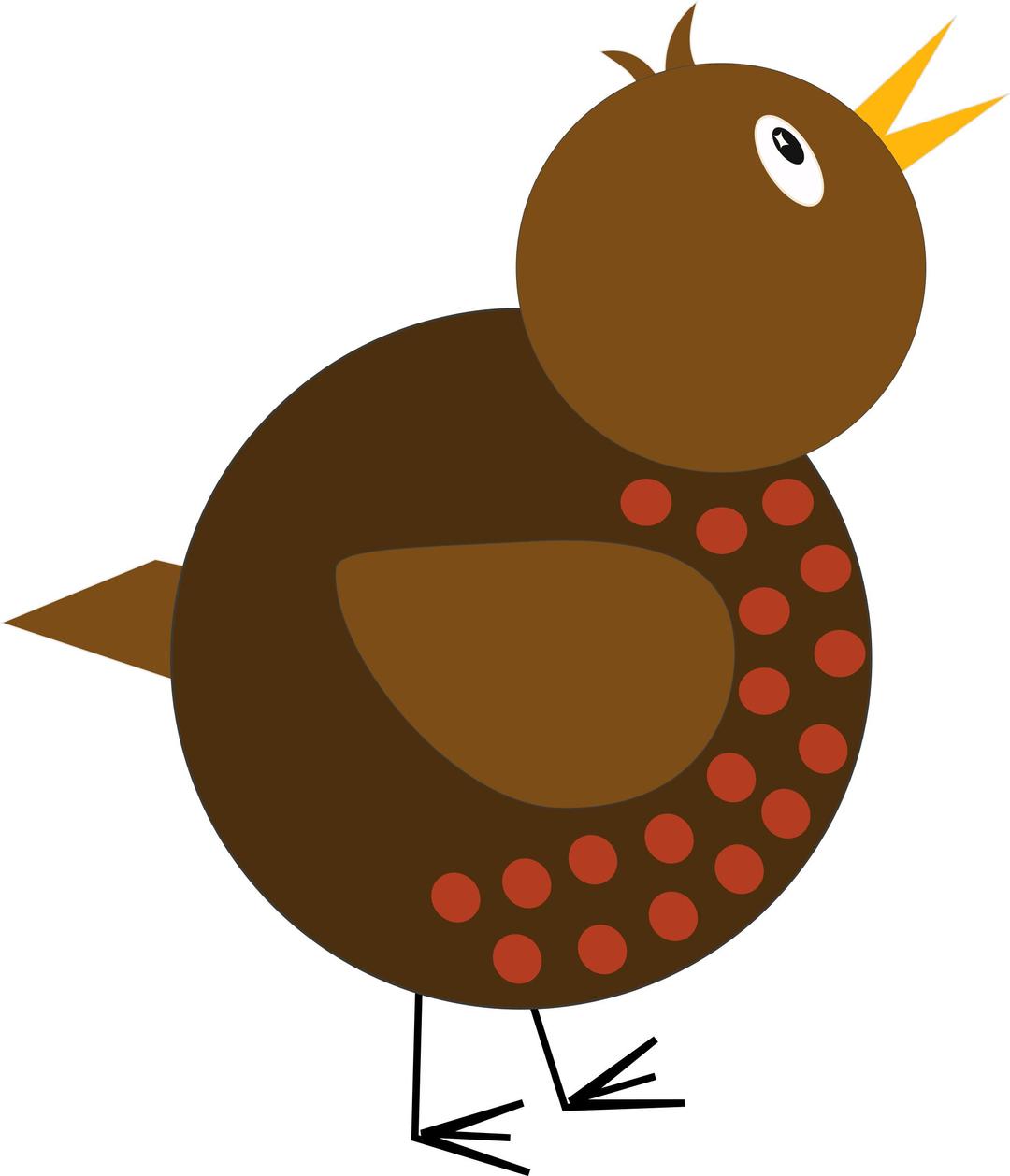 Whimsical Robin png transparent