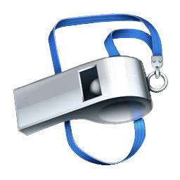 Whistle on Blue String png transparent