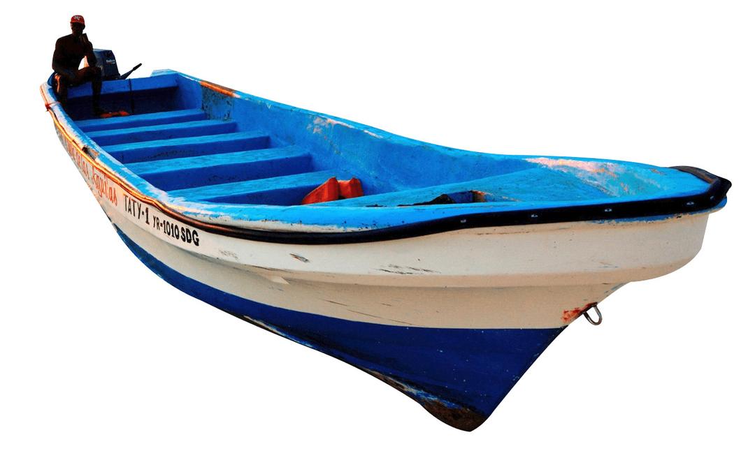 White Blue Wooden Boat png transparent