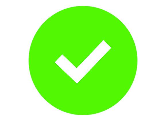 White Check In Green Circle png transparent