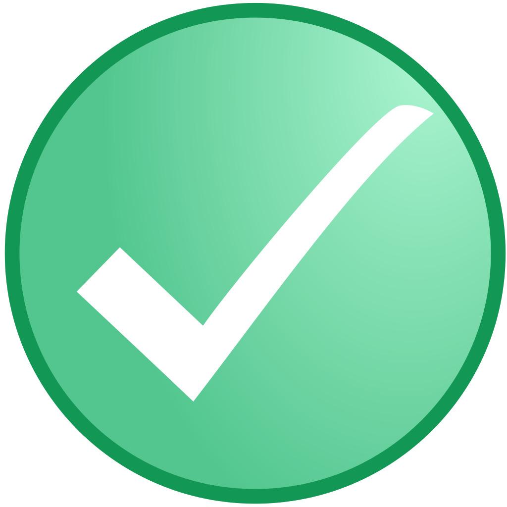 White Check In Light Green Circle png transparent