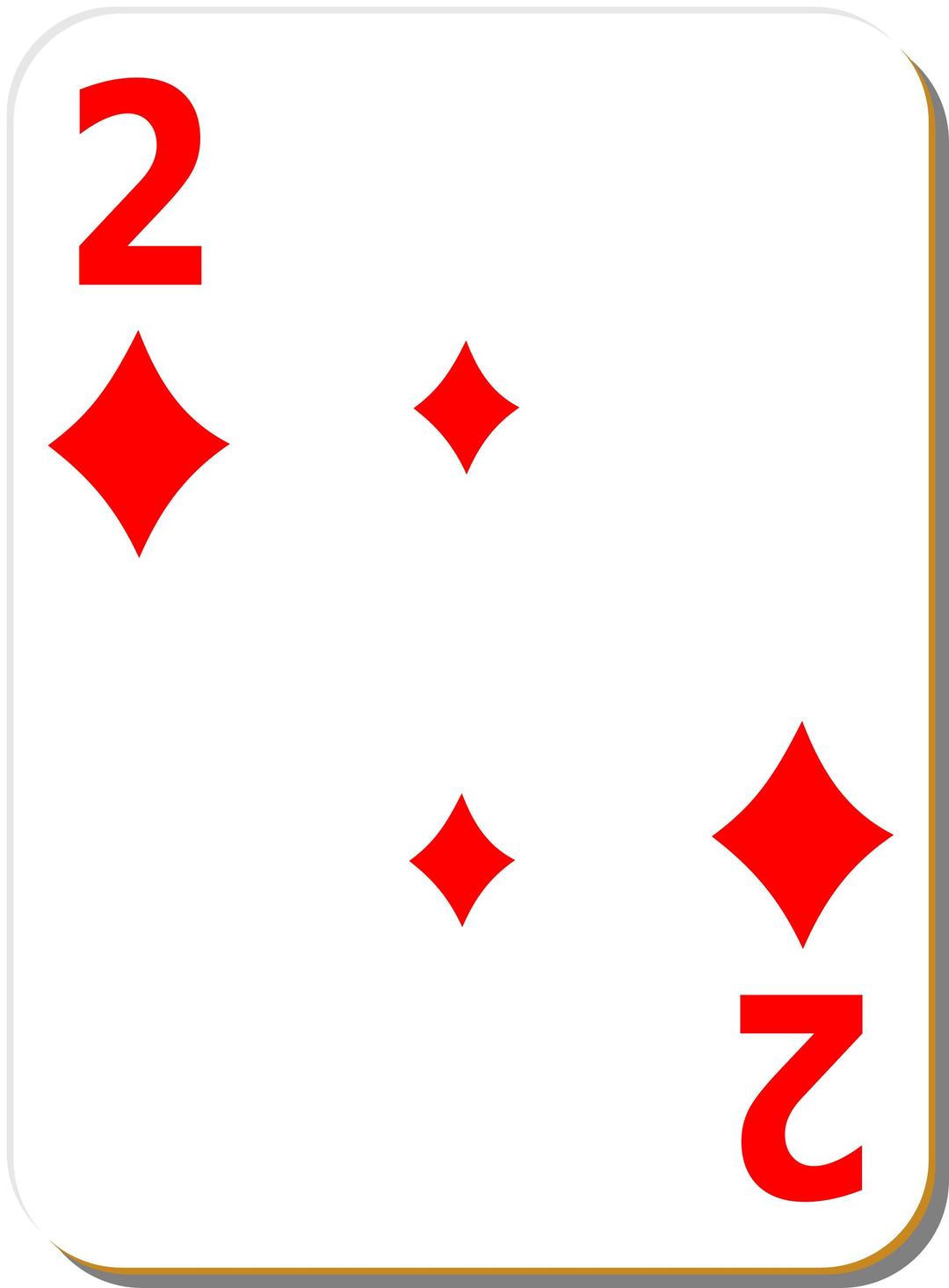 White deck: 2 of diamonds png transparent