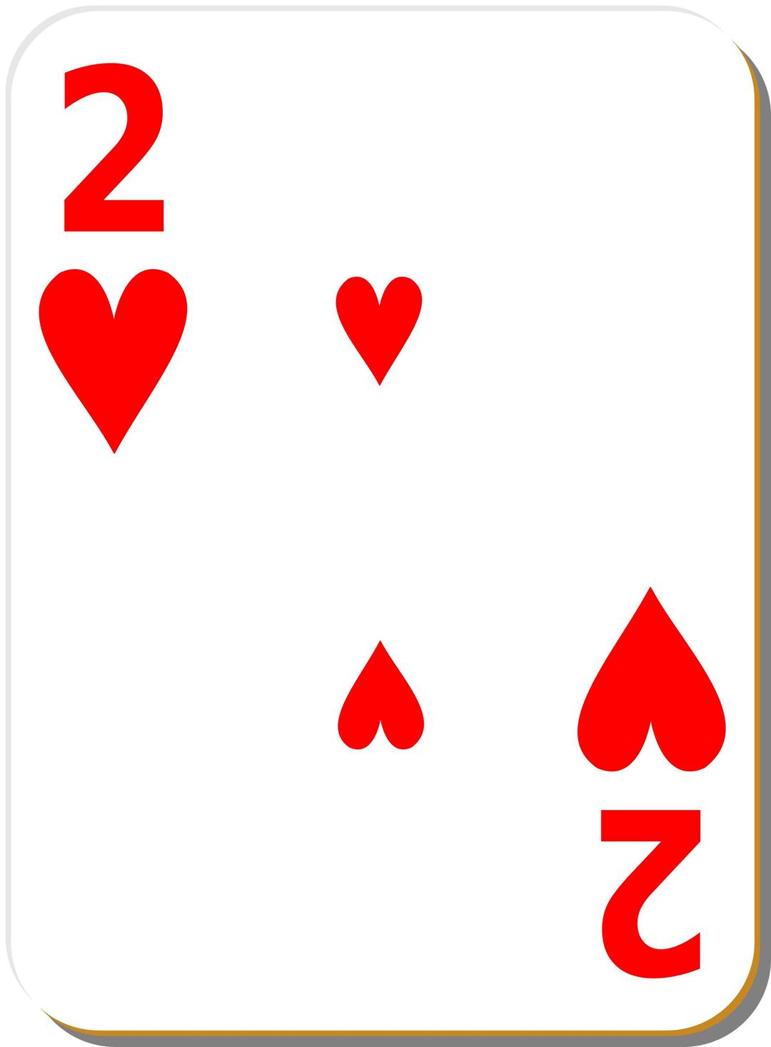 White deck: 2 of hearts png transparent