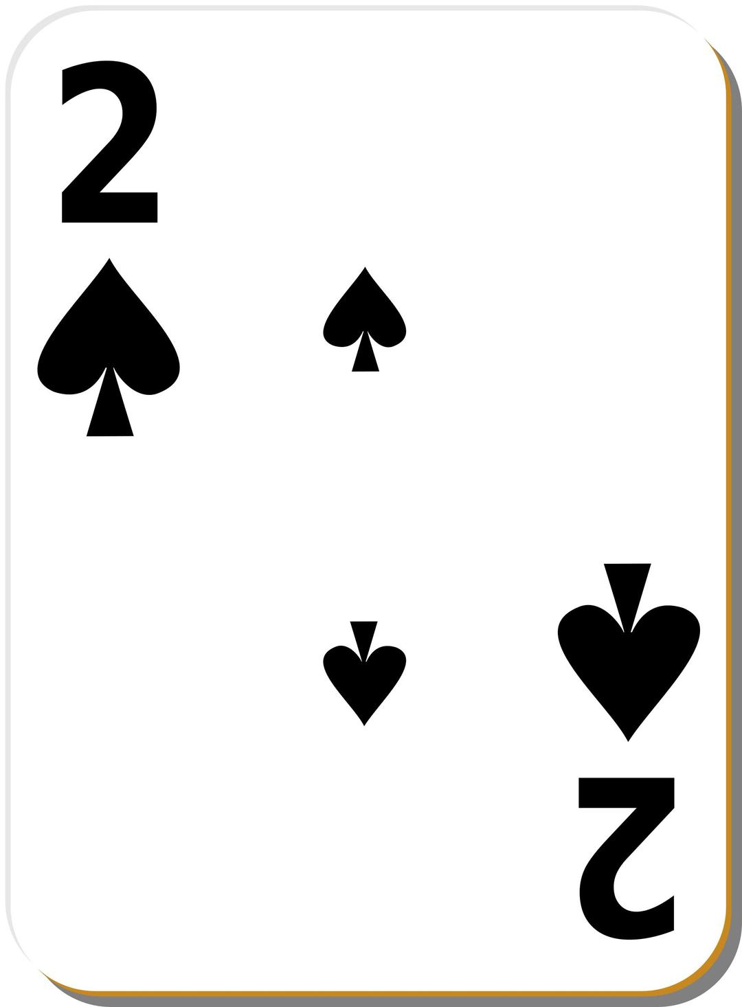 White deck: 2 of spades png transparent